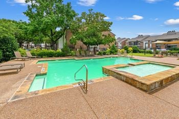 Sparkling pool with sundeck